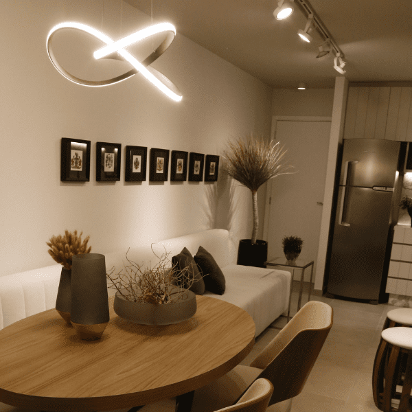 Automação e iluminação integradas em móveis