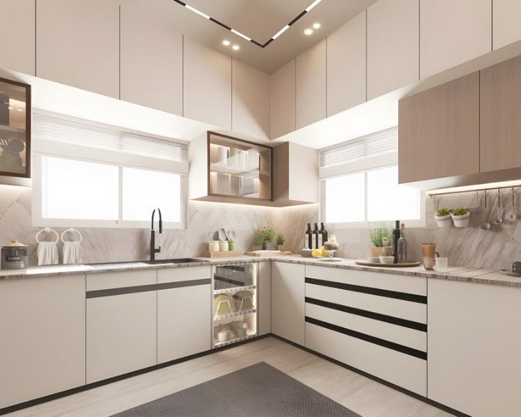 cozinha planejada com iluminação natural